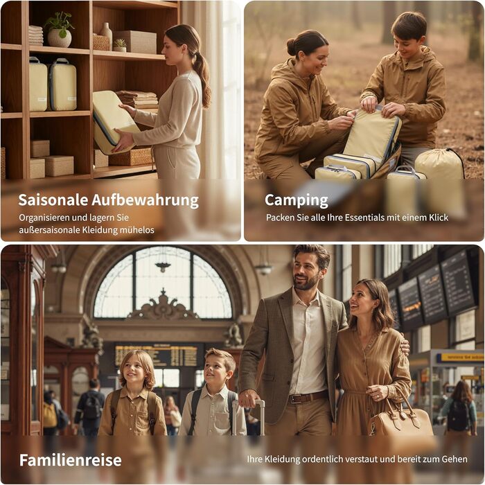 Набір кубиків-органайзерів для подорожей Cipway, 6 шт, білий, розширюваний, ультралегкий