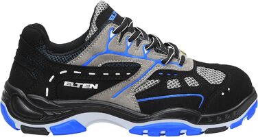 Робочі черевики ELTEN Easy Blue ESD S1, текстильні, з металевим носком, легкі, спортивні, чорно-сині, 43 EU (жіночі та чоловічі)