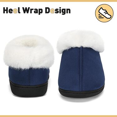 Тапочки халатні Mishansha зимові, халатні, з піною пам'яті, жорстка підошва, розмір 36-47, білі (блакитні, 44/45 EU)