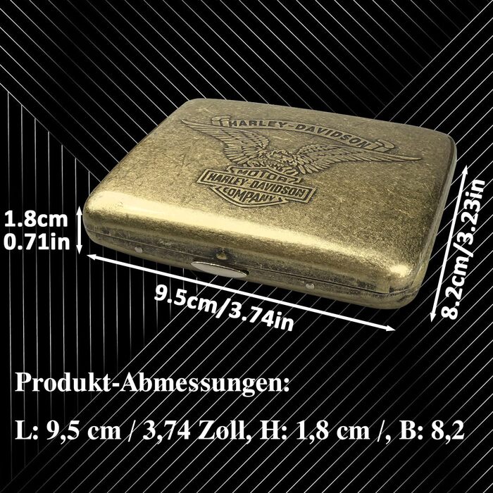 Металеве етажерка для сигарет на 20 шт. з бронзовим орлом, 2 шт. (85 мм)