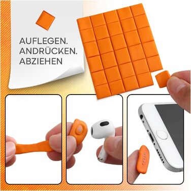 Набір для чищення AirPods, смартфона, камери та іншого: комплект для iPhone, клейка маса, очищувач для роз'ємів, мікрофібра, USB-C