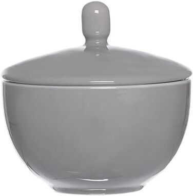 Ritzenhoff & Breker Milk & Sugar Set Doppio, Grey, Milk Jug/Pourer 170 ml, Sugar Bowl ø 9 cm, made of Porcelain, Dishwasher Safe