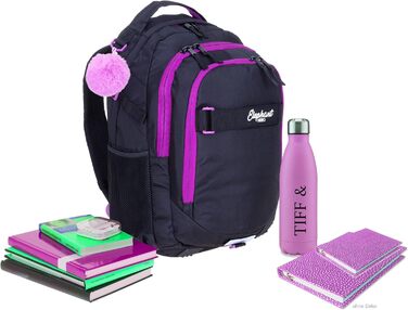 Дитячий рюкзак Elephant Hero Signature з дощовиком для дівчаток (Lila Violett Black)