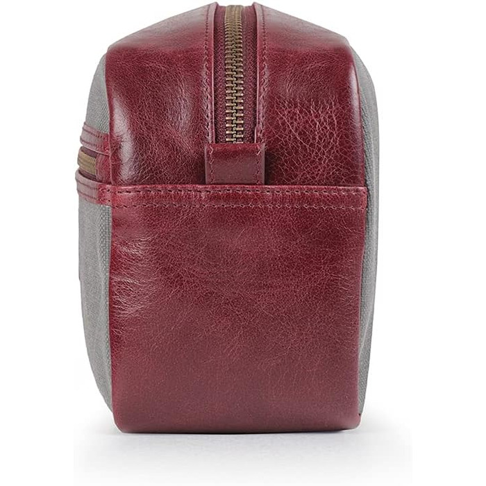 Чоловіча/Жіноча дорожня сумка Londo Echtleder, набір сумок для туалету (Бургунді)