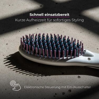 Плойка-щітка ProfiCare® PC-GB 3021 з керамічним покриттям | Випрямляч для волосся | Швидкий нагрів | LED-індикатор | Термостійкий кабель