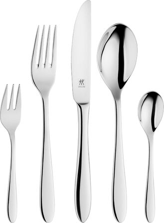 ZWILLING Style Cutlery Set, 30-Piece, For 6 People, 18/10 Stainless Steel/High-Quality Blade Steel, Polished, Silver [plastic-free packaging], Plastic Free 30 pc.