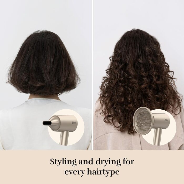 Фен Silk'n SilkyAir Pro з безщітковим мотором та іонізацією - преміум якість, колір шампань