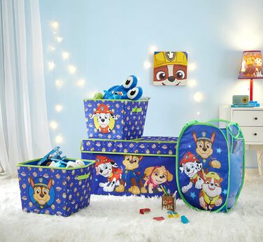 Складана дитяча скриня для іграшок Paw Patrol Chase, Marshall і Skye, міцна з кришкою, Nickelodeon