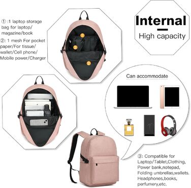Рюкзак Coege: водонепроникний, для подорожей та роботи, вміщує 15.4