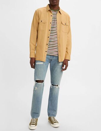 Джинси Levi's 501 Original Fit чоловічі, класичний крій, синій денім