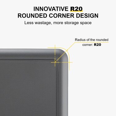 Чемодан-валіза LEVEL8, валіза на колесах, валіза для подорожей, жорсткий корпус, 4 колеса, ручна поклажа, TSA, 100% полікарбонат, мікро-діамантова текстура, великий (66см, 65л, чорний), темно-сірий, S (54x23.5x37см, 40л) з 6 шт.