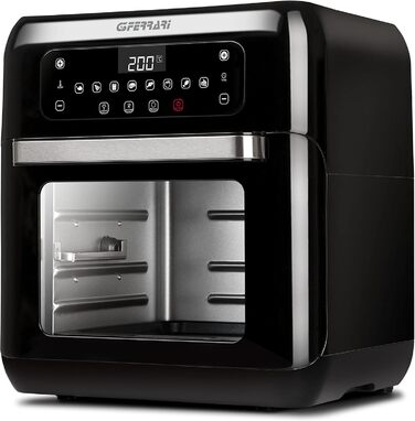 Фритюрниця без олії G3 Ferrari Friggisano Easy, 1500 Вт, 4.8 л, 6 програм, цифровий дисплей, білий/чорний
