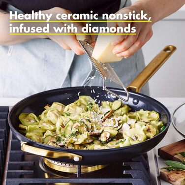 GreenPan Reserve: Набір кухонного посуду 10 предметів з керамічним антипригарним покриттям, чорний (сковорода 30 см)