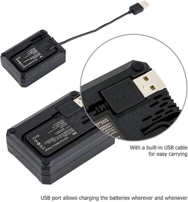 Зарядний пристрій JJC для акумуляторів Fujifilm NP-W235 (Dual USB) - сумісний з X-H2S, X-T4, BC-W235