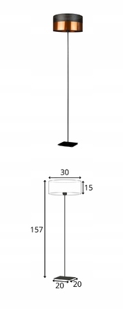 Підлогова лампа Volta Light Factory DUO E27 60 Вт (бежевий, білий, чорний, помаранчевий, сірий, жовтий)