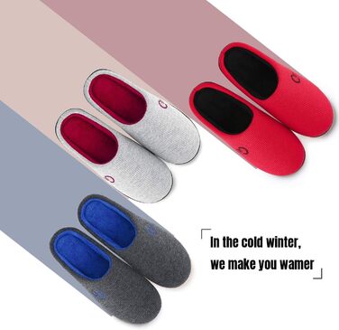 Тапочки Mishansha для дому чоловічі та жіночі зимові, зручні, з пам'яттю, розмір 36-47, червоні