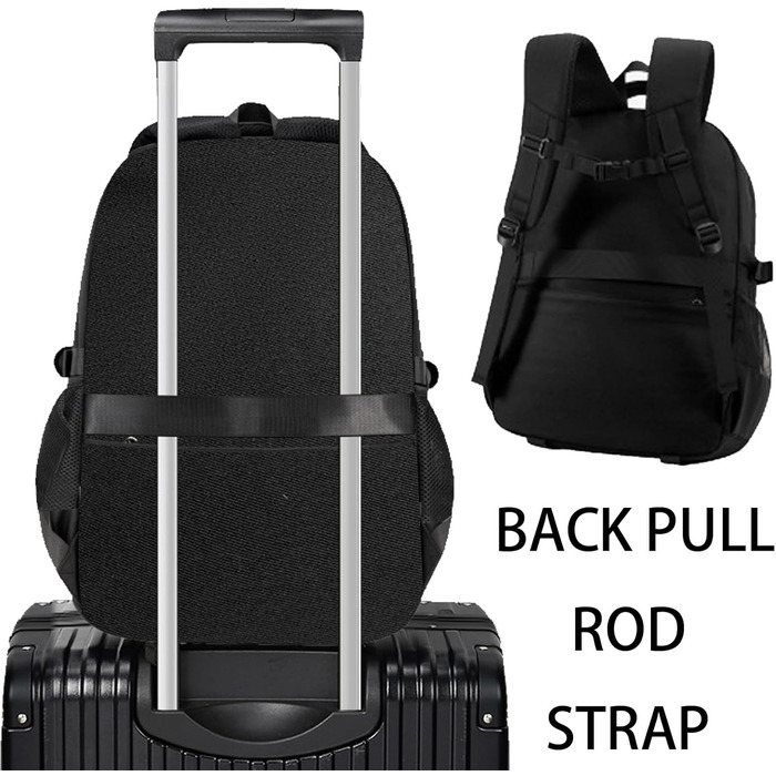 Чорний шкільний рюкзак для підлітків та дорослих: міцний, водонепроникний, для середньої школи та гімназії