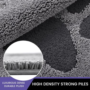 Килимок для дому 50x80 см, сірий, неслизький, миючий, для собак, супер вбираючий