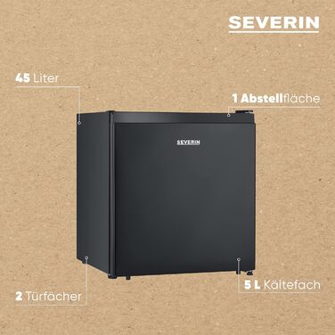 Холодильник автомобільний SEVERIN KB 8884, 45 л, білий, тихий, з можливістю зміни дверцят
