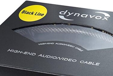 Акустичний кабель Dynavox Black Line Premium High-End з банановими роз'ємами, чорний, 3м (пара)