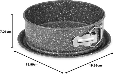 Форма для випічки Tognana Pure Roq, 22 см, знімні бортики, алюміній, чорна (7 дюймів)