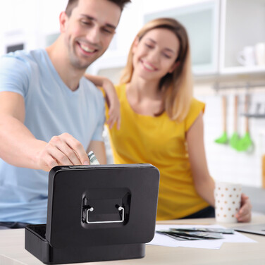 Cash Box з дошкою для підрахунку євромонет