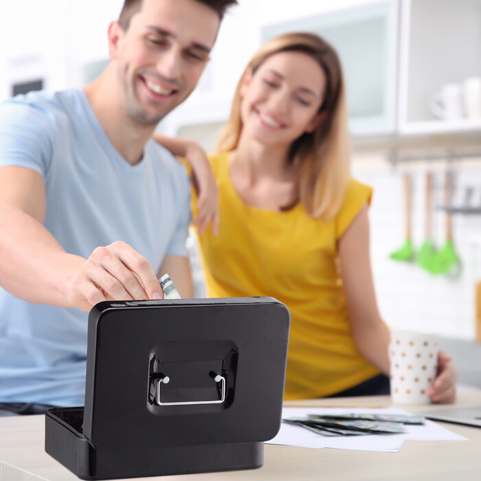Cash Box з дошкою для підрахунку євромонет