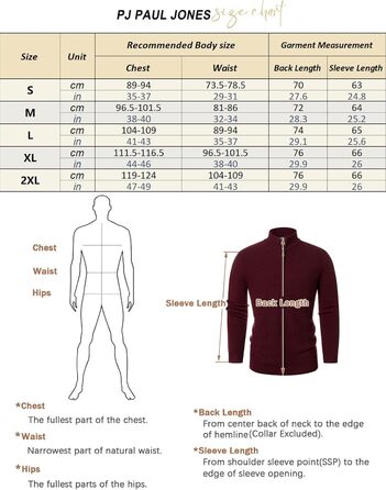 Кардиган чоловічий PJ PAUL JONES з блискавкою та стійким коміром, грубий трикотаж, XL, темно-сірий