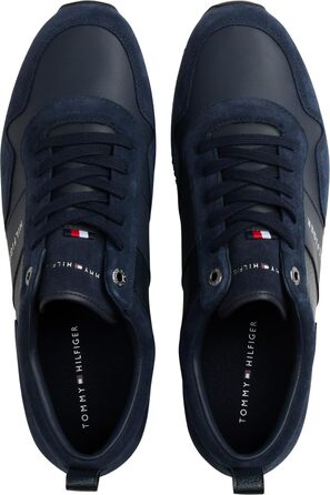 Кросівки Tommy Hilfiger чоловічі Runner Iconic з шкіри та замші, синій, 43 EU