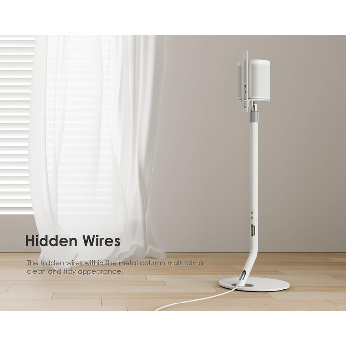 Підставка для колонок FITUEYES Design, металева, регульована по висоті, 2 шт, білий колір