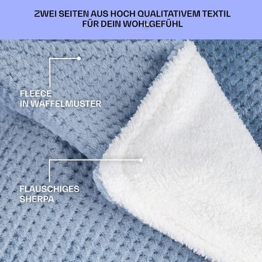 Електрична ковдра Klarstein XXL, 120W, з автовимкненням, для ліжка, дивана та кемпінгу, велика, енергозберігаюча, пральна, 200x180 см, блакитна