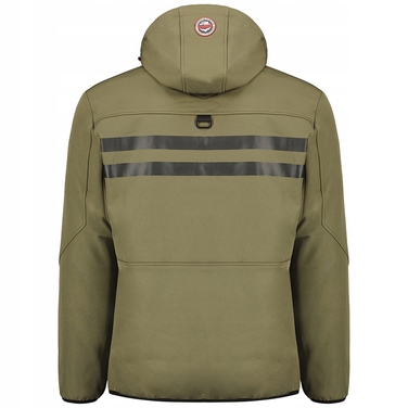 Чоловіча куртка софтшелл Geographical Norway з каптуром, водонепроникна, зелена, розмір L