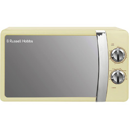 Мікрохвильова піч Russell Hobbs RHMM701C, 17 л, 700 Вт, кремовий колір, 5 рівнів потужності, таймер, функція розморожування