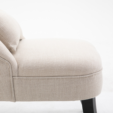 HOMCOM Cozy Upholstered Armchair with Backrest Cushion, Ideal for Reading and Relaxing, Linen-Look Fabric, 20.5 x 27.2 x 30.3 inches, Cream White