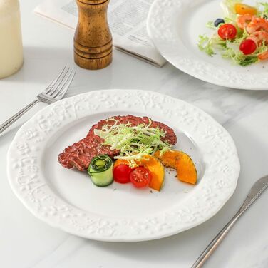 Набір сервірувальних тарілок UIBFCWN, 8 штук, порцеляна, 25,4 x 15,2 см, білі, для десерту, суші, закусок, тортів, салатів