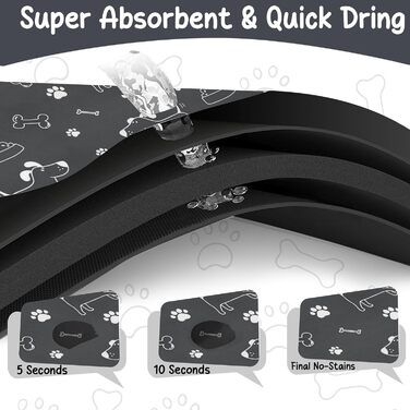 Килимок під миску для собак та котів, силіконовий, 30x50 см, водонепроникний, сірий