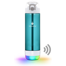 Розумна пляшка для води з нагадуванням, LED-підсвітка та звуковий сигнал Hydrate Glow 750 мл, мотиваційна пляшка для пиття (зелена)