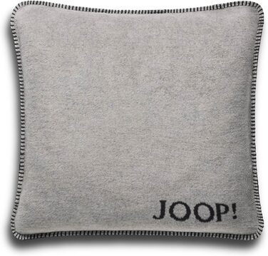 Наволочка Joop! Uni Doubleface, двостороння, сірий та антрацит, 50x50 см, бавовна та поліакрил