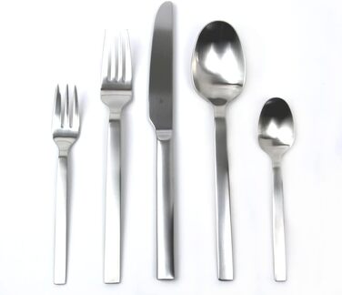 WMF Alteo 12-Person Flatware Set, 60-Piece & Alteo Stainless Steel Flatware Set 6-Person, 30-Piece, Monobloc Knives, Cromargan Stainless Steel Satin Finish, Dishwasher Safe. Alteo Bundle with Stainless Steel Flatware Set, 30-Piece