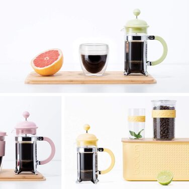Bodum CAFFETTIERA Coffee Maker (French Press System, Permanent Stainless Steel Filter, 0.35 liters) Red 3 Cup Red