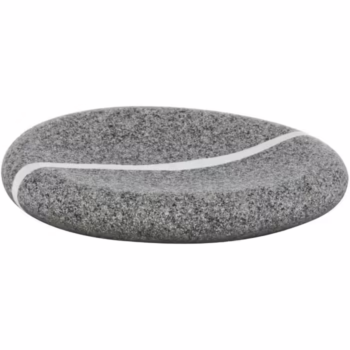 ZCCZ Bathroom Set – 4-Piece Organizer Set with Toothbrush Holder, Soap Dispenser, Cosmetic Tray, and Cotton Swab Holder – Elegant Stone-Look Decoration for Modern Bathrooms (Gray)