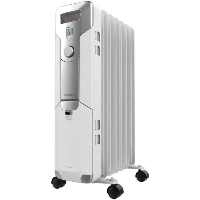 Електричний масляний радіатор Cecotec ReadyWarm 11000 Space, 2500 Вт, 11 ребер обігріву, 3 режими, 25 м², білий