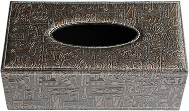 Тримач для серветок зі шкіри, стильний, міцний, для дому, офісу, автомобіля. Тримач для тканинних серветок, прямокутний, ретро-дизайн (1 шт.)