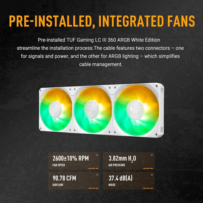 ASUS Prime LC ARGB LCD - водяне охолодження CPU з РК-дисплеєм (2.3 дюйми, помпа Asetek, 3 вентилятори ARGB, сумісність Intel LGA 1851/1700/1200/115X, AMD AM5/AM4)