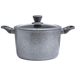 Висока каструля з кришкою Vavio Stone Design, 24 см