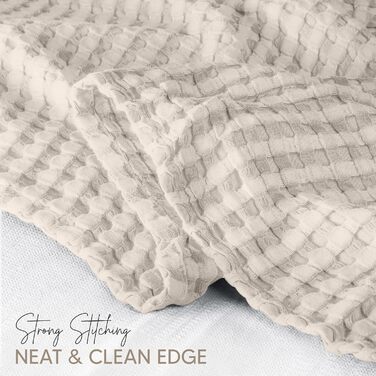 Плед Baumwoll Waffeldecke Utopia Bedding: бавовна, вафельна тканина, 152x127 см, хакі