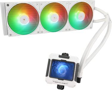 Thermalright FW 360 White ARGB: рідинна система охолодження CPU з 3 вентиляторами PWM, LCD-дисплей 320*240, підтримка AMD/Intel (AM4/AM5/LGA1700/1851)