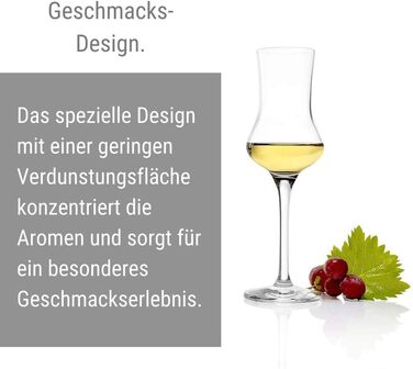 Набір келихів Stölzle Lausitz Grappa 6 шт, 90 мл для бренді, лікеру, граппи. Келихи зі ніжкою, преміум-якість, можна мити в посудомийній машині