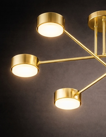 Підвісна люстра Elko-Lighting Mono Gold, 6 точок освітлення, GX53
