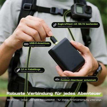 Зарядний пристрій для GoPro Hero 13 Black — 3-канальний заряд для акумуляторів з швидкою зарядкою, USB-C кабель. Сумісний з GoPro Hero 13 Black, оригінальний акумулятор (без акумулятора). Для Hero 9-13